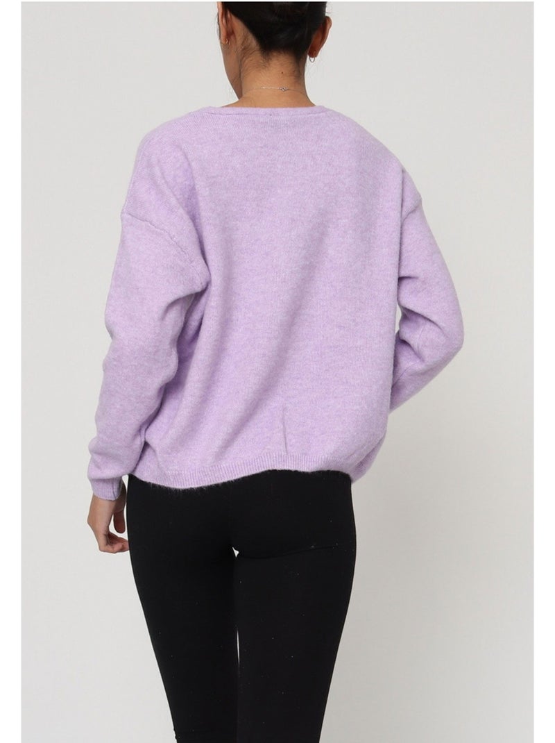 Gilet Cardigan Kebello Violet - Kiabi
