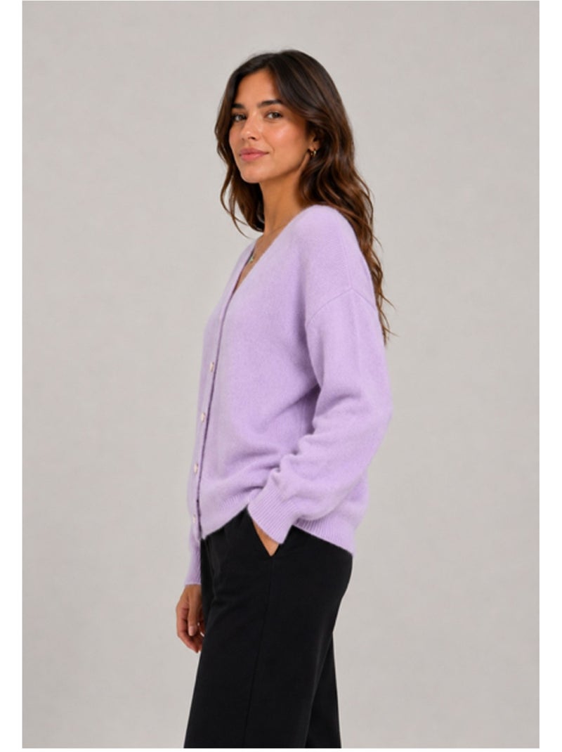 Gilet Cardigan Kebello Violet - Kiabi