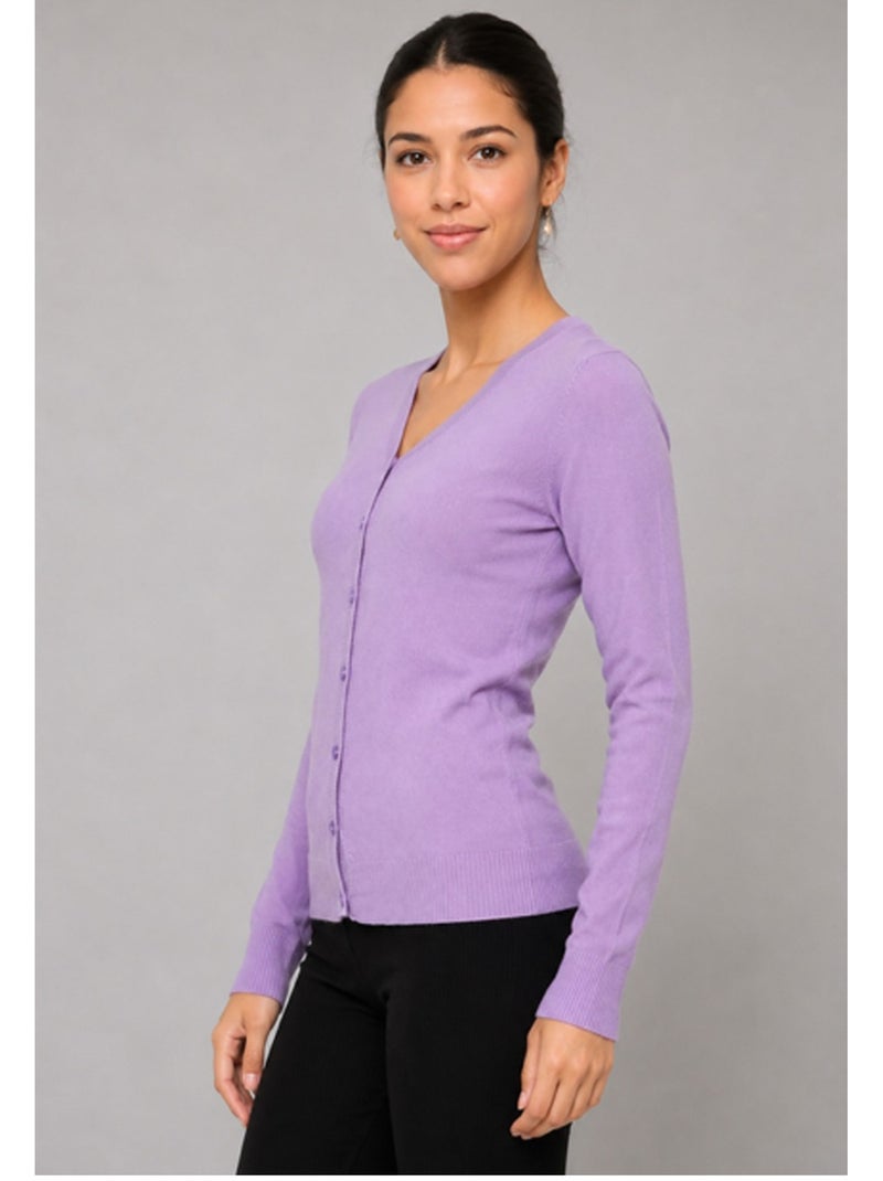 Gilet Cardigan Kebello Violet - Kiabi