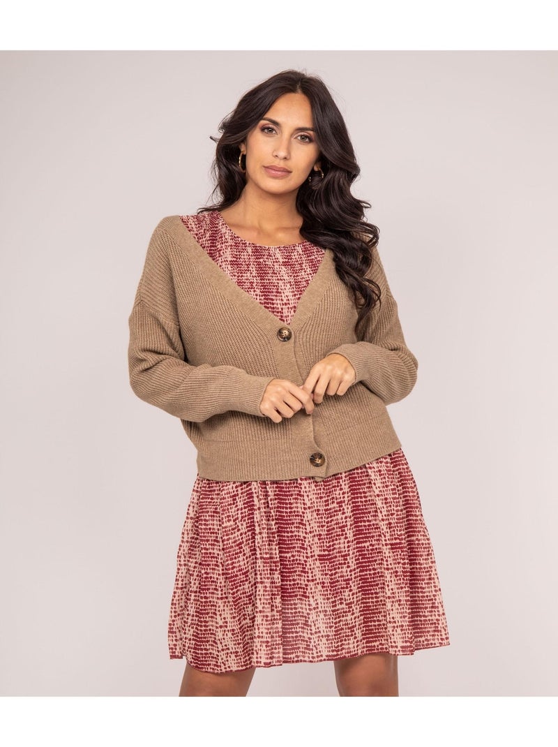 Gilet cardigan kylie Beige - Kiabi