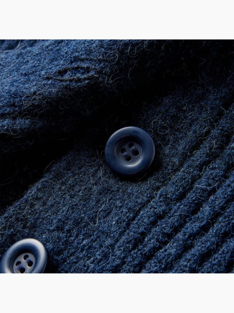 Gilet cardigan maille bleu col v à boutons 5/6a - vidaxl Bleu - Kiabi