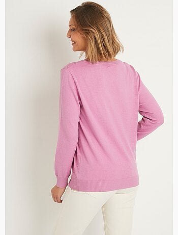 Gilet cardigan uni boutonné modal mélangé - Afibel