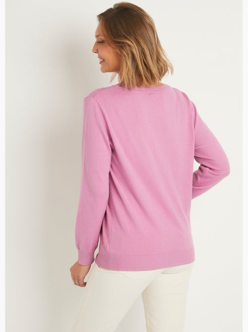 Gilet cardigan uni boutonné modal mélangé - Afibel - Kiabi