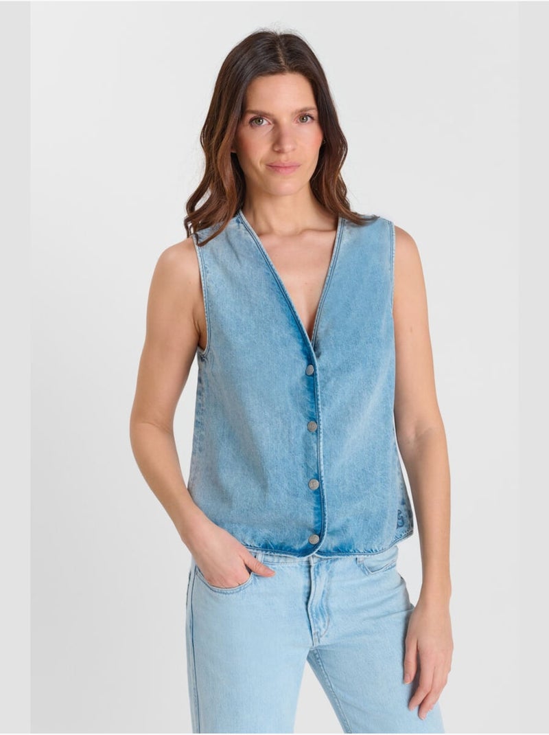 Gilet CASSIS 'Le Temps Des Cerises' Bleu - Kiabi