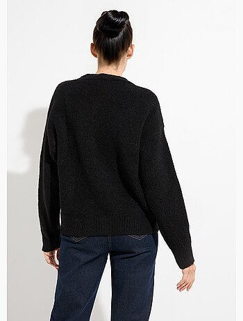 Gilet chaud avec boutons bijou en métal - afibel