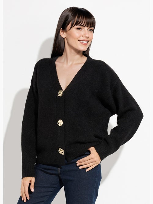 Gilet chaud avec boutons bijou en métal - afibel - Kiabi Gilet chaud avec boutons bijou en métal - afibel - Kiabi