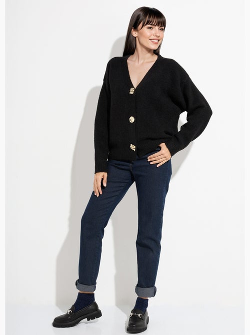 Gilet chaud avec boutons bijou en métal - afibel - Kiabi Gilet chaud avec boutons bijou en métal - afibel - Kiabi