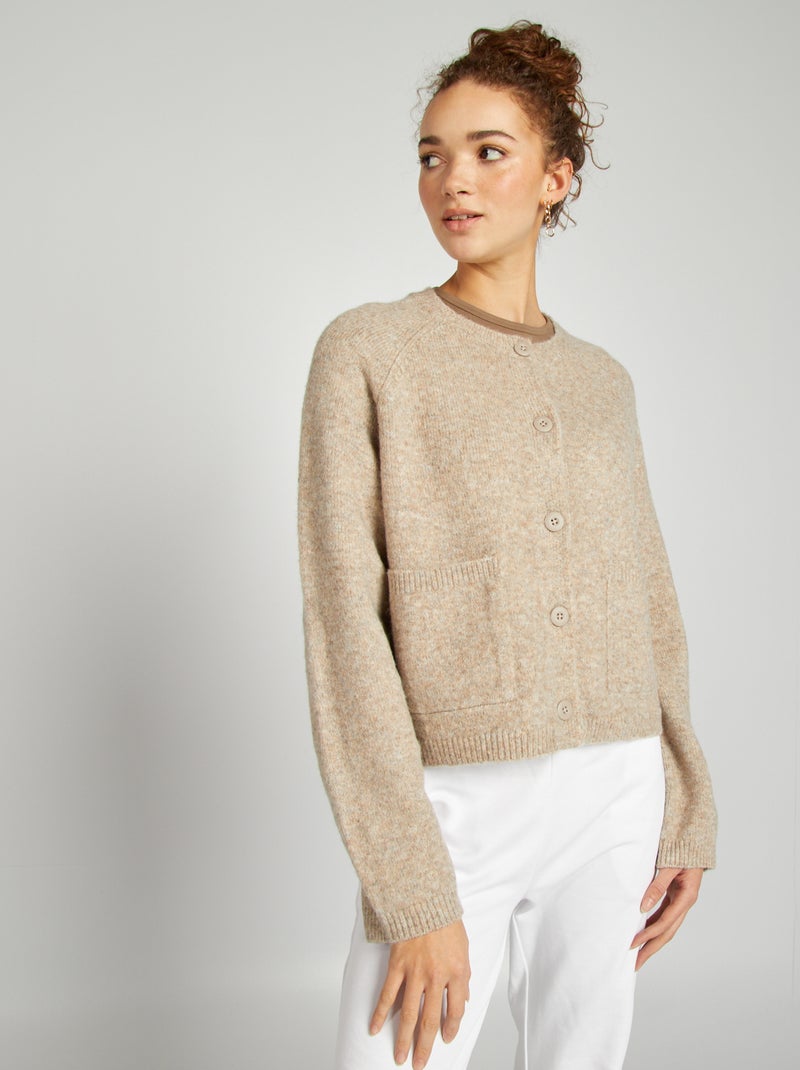 Gilet Capuche Boden Fille - Taille 13-14, Beige Camel, Polyester/coton, Occasion Très Bon état