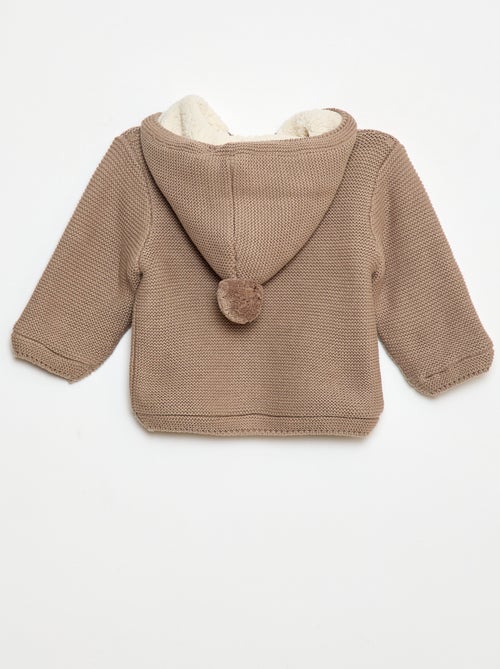 Gilet chaud boutonné en coton - Kiabi