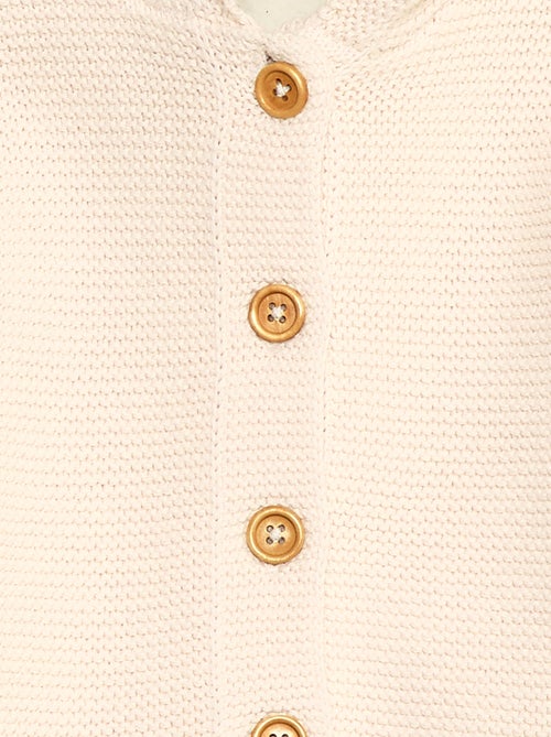 Gilet chaud boutonné en coton - Kiabi