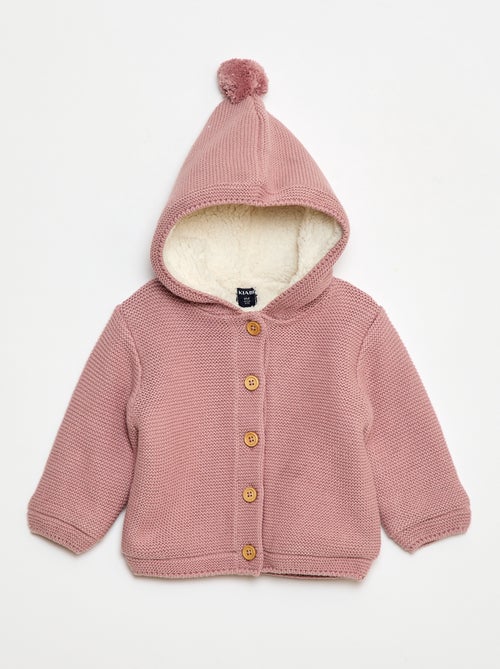 Gilet chaud boutonné en coton - Kiabi
