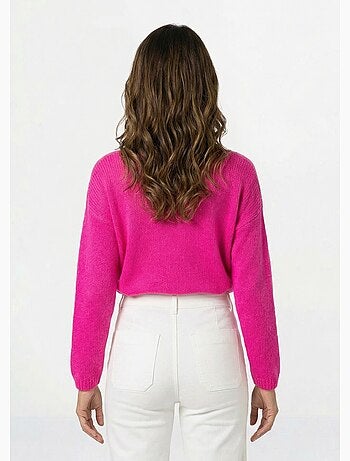 Gilet chaud col V en maille mohair - AFIBEL