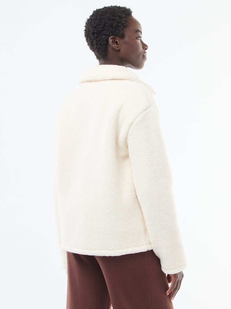 Gilet chaud effet moutonné Beige - Kiabi