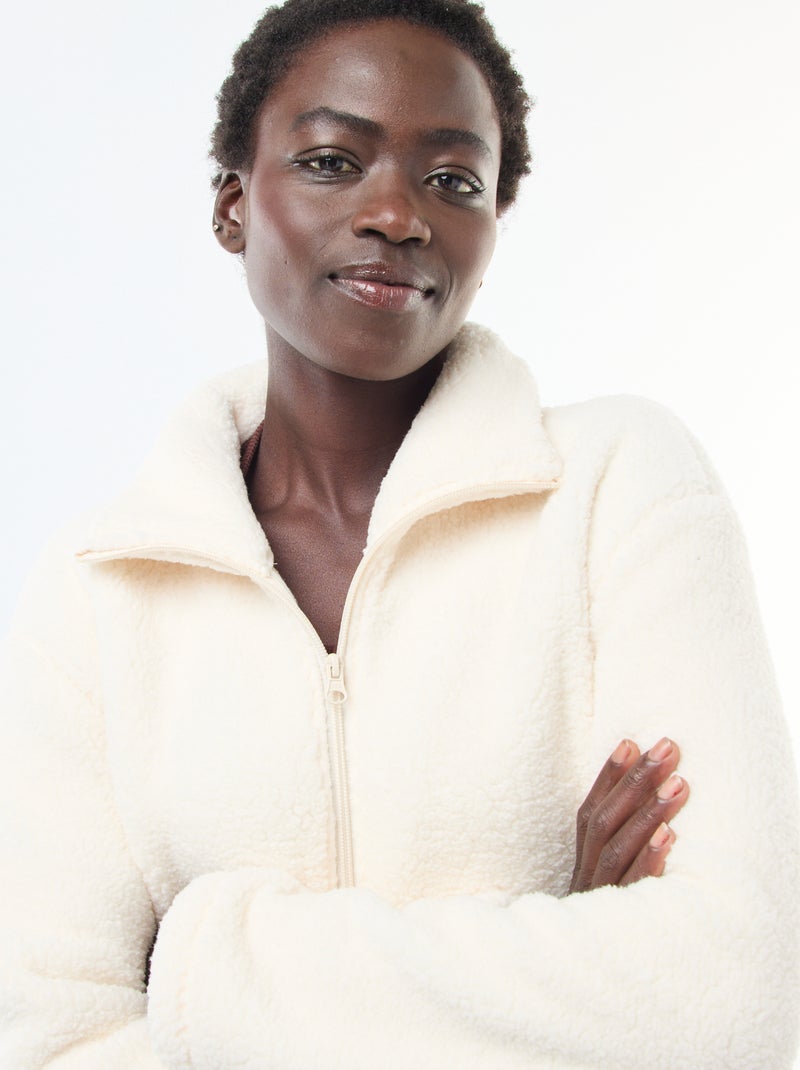 Gilet chaud effet moutonné Beige - Kiabi