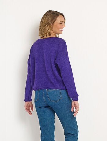 Gilet chaud en mohair avec col V - AFIBEL