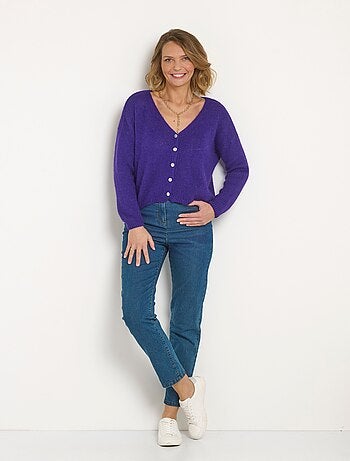 Gilet chaud en mohair avec col V - AFIBEL