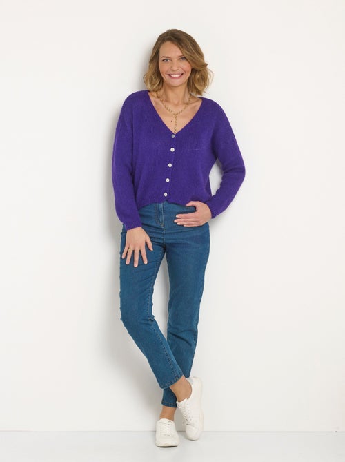 Gilet chaud en mohair avec col V - AFIBEL - Kiabi