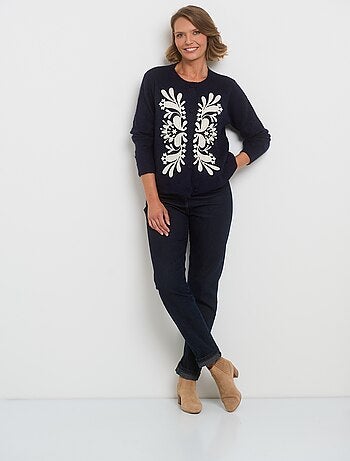 Gilet chaud motifs fantaisie appliqués