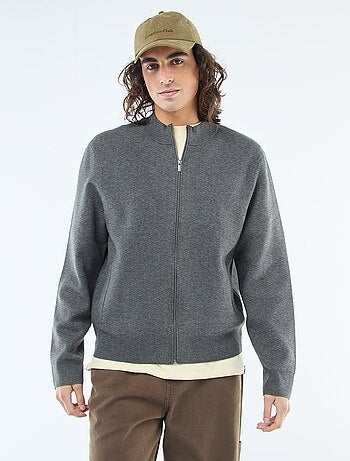 Gilet chaud zippé à col montant