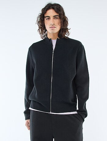 Gilet chaud zippé à col montant