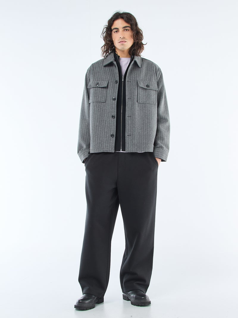 Gilet chaud zippé à col montant Noir - Kiabi