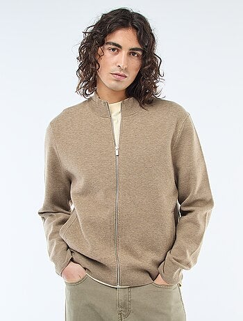 Gilet chaud zippé à col montant