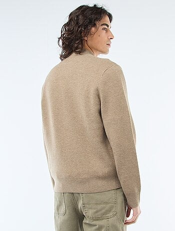 Gilet chaud zippé à col montant