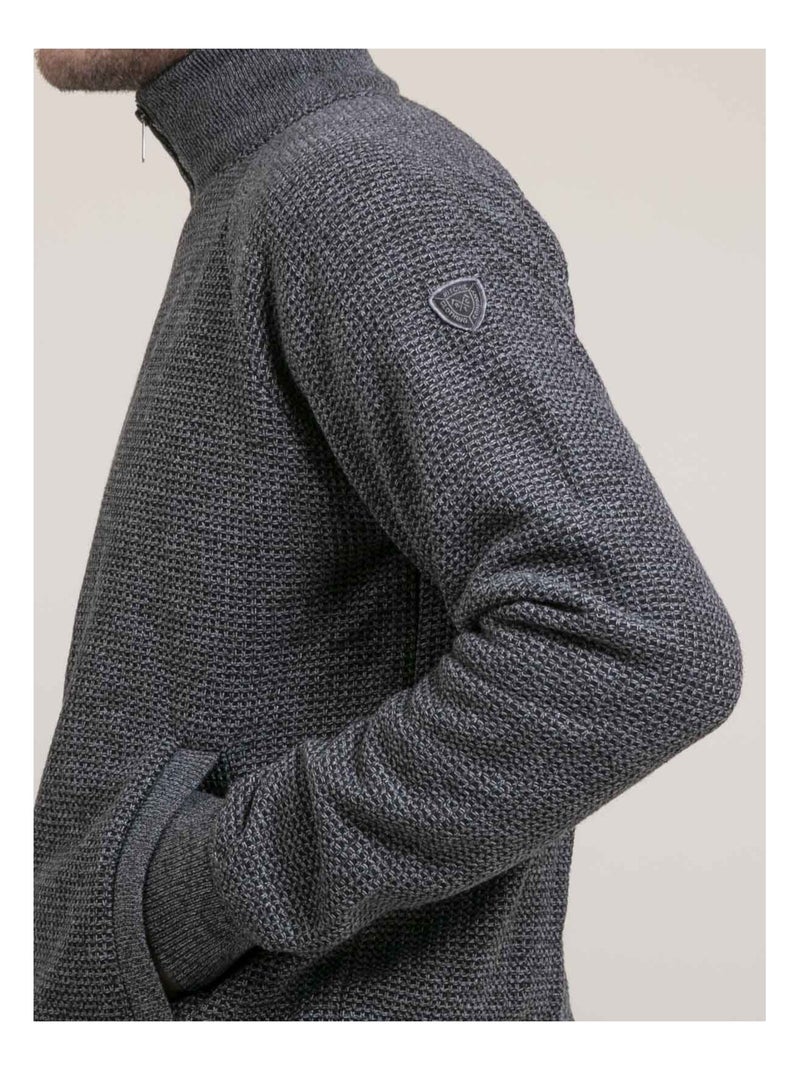 Gilet chaud zippé LACARMA gris anthracite - Kiabi