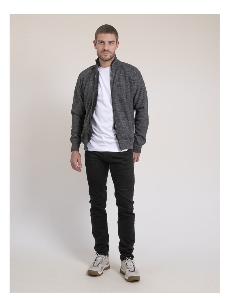 Gilet chaud zippé LACARMA gris anthracite - Kiabi