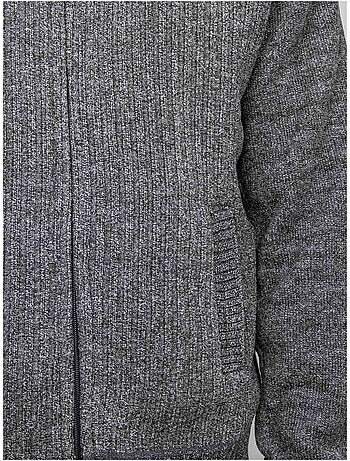 Gilet chenille zippé col montant limago