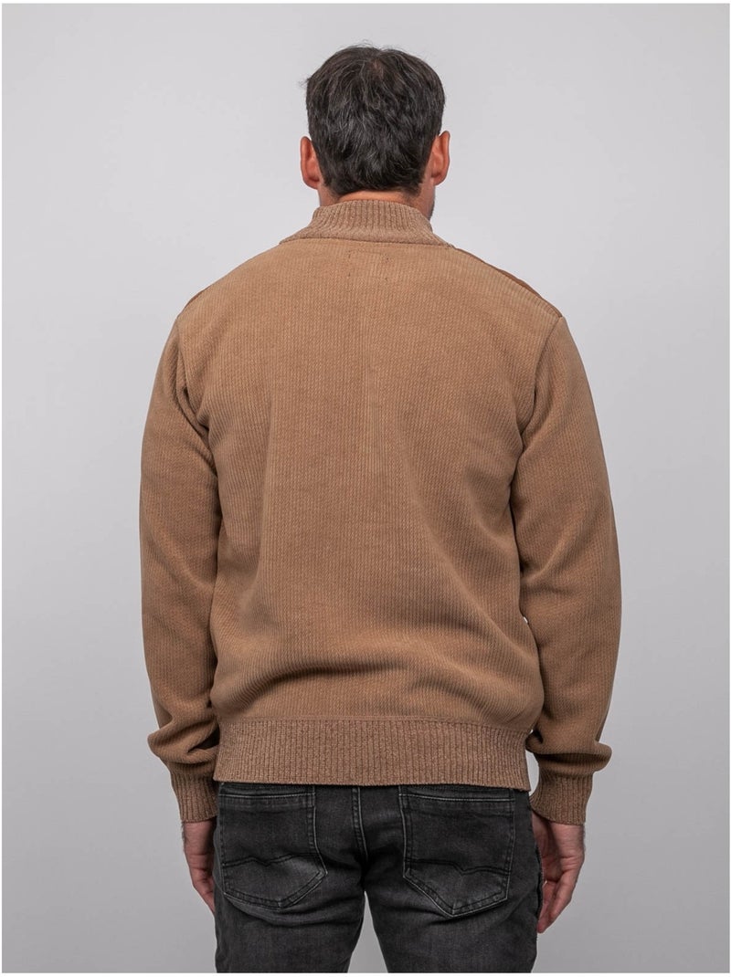 Gilet chenille zippé lerotof Beige - Kiabi