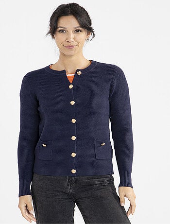 Gilet Chic Avec Col Rond | Gerard Pasquier