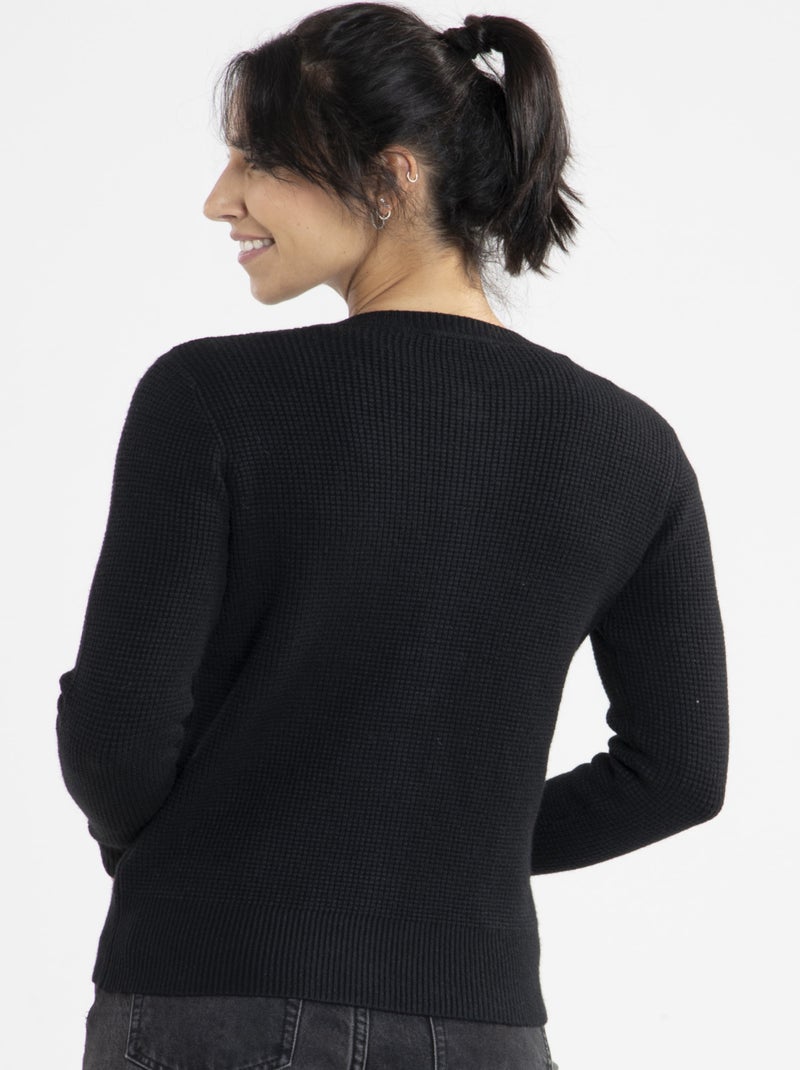 Gilet Chic   Avec Col Rond | Gerard Pasquier Noir - Kiabi