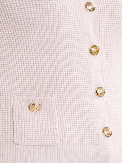 Gilet Chic Rose  Avec Col Rond | Gerard Pasquier - Kiabi