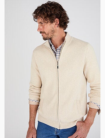 Gilet chiné zippé col montant - Damart