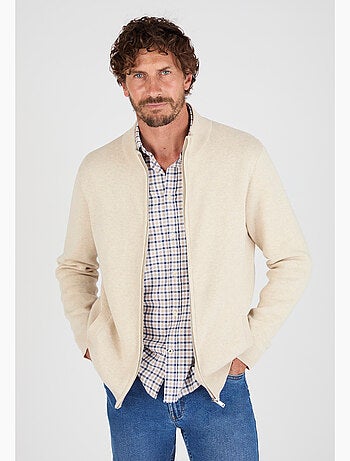 Gilet chiné zippé col montant - Damart