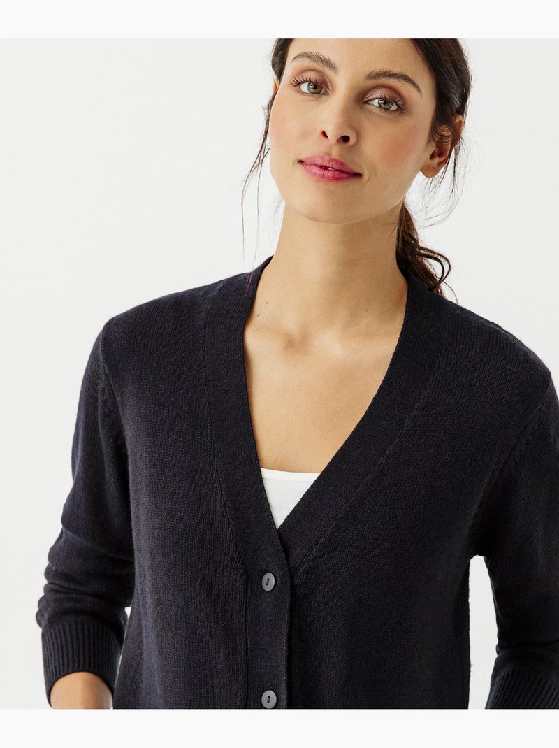 Gilet classique maille jersey  - damart Blanc - Kiabi