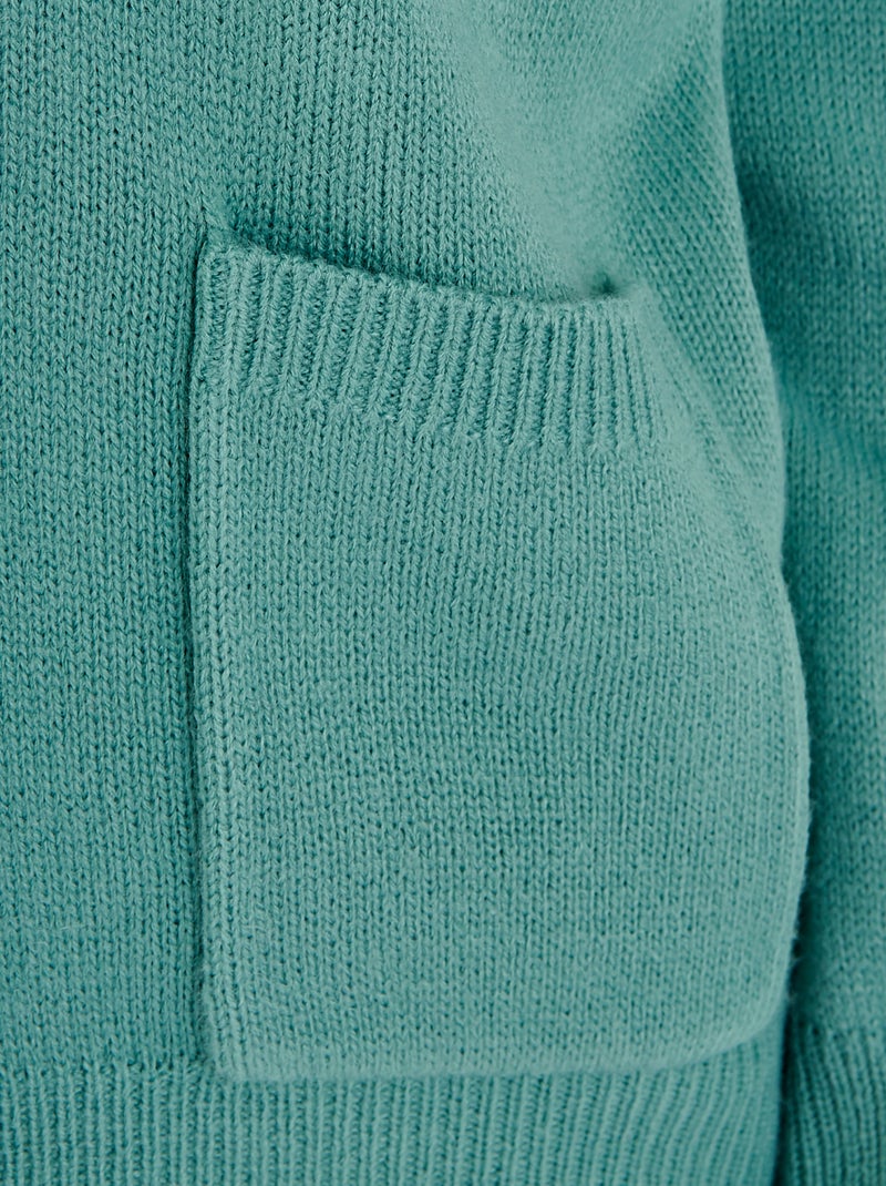 Gilet classique maille jersey  - Damart Vert pastel - Kiabi