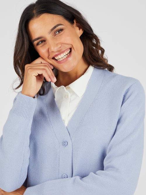 Gilet classique maille jersey  - Damart - Kiabi