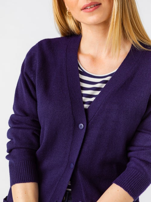 Gilet classique maille jersey  - Damart - Kiabi