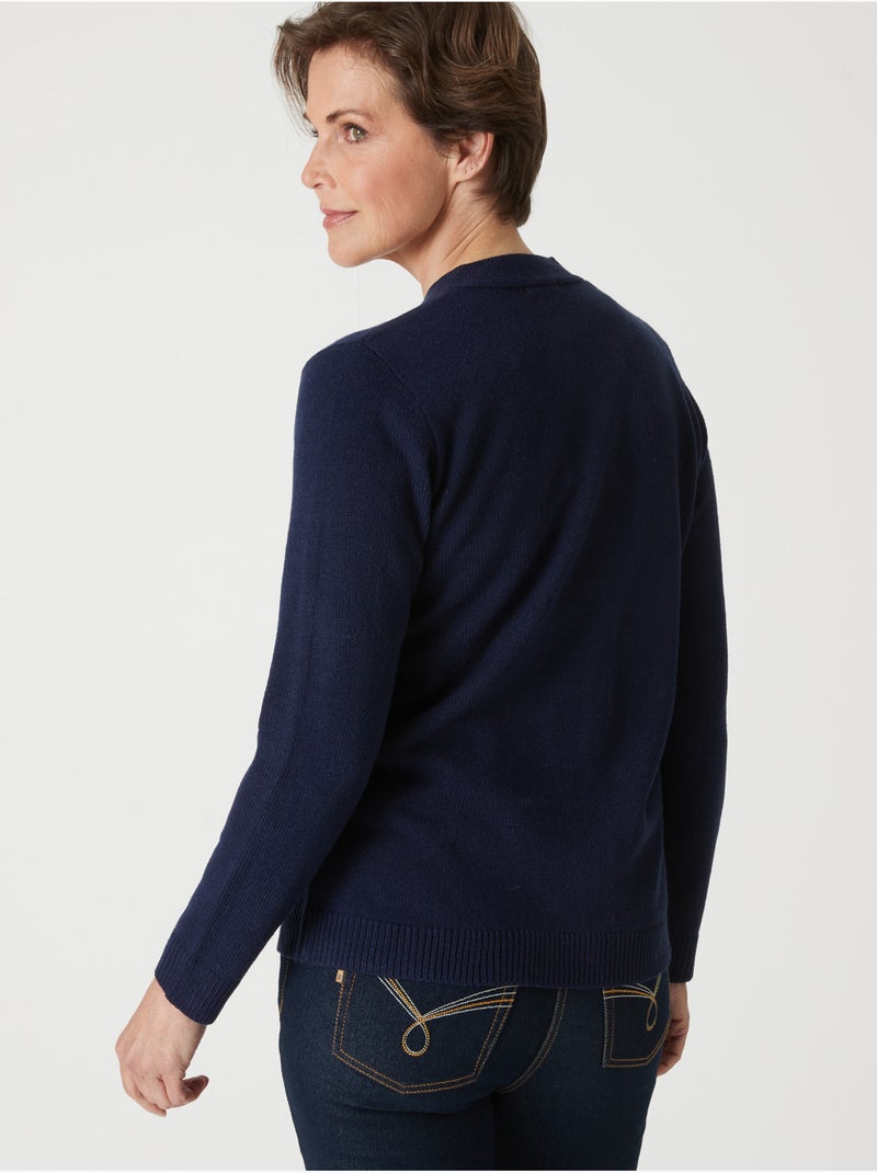Gilet classique manches longues - DAXON Bleu marine - Kiabi