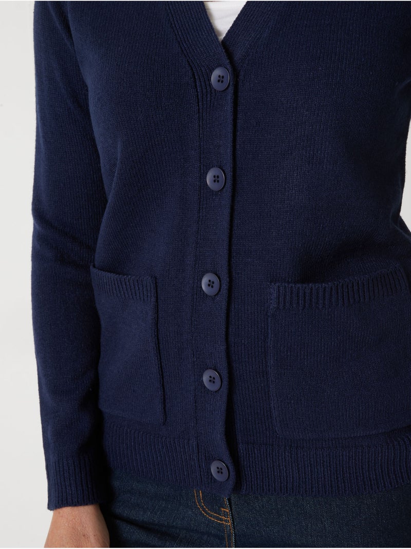 Gilet classique manches longues - DAXON Bleu marine - Kiabi