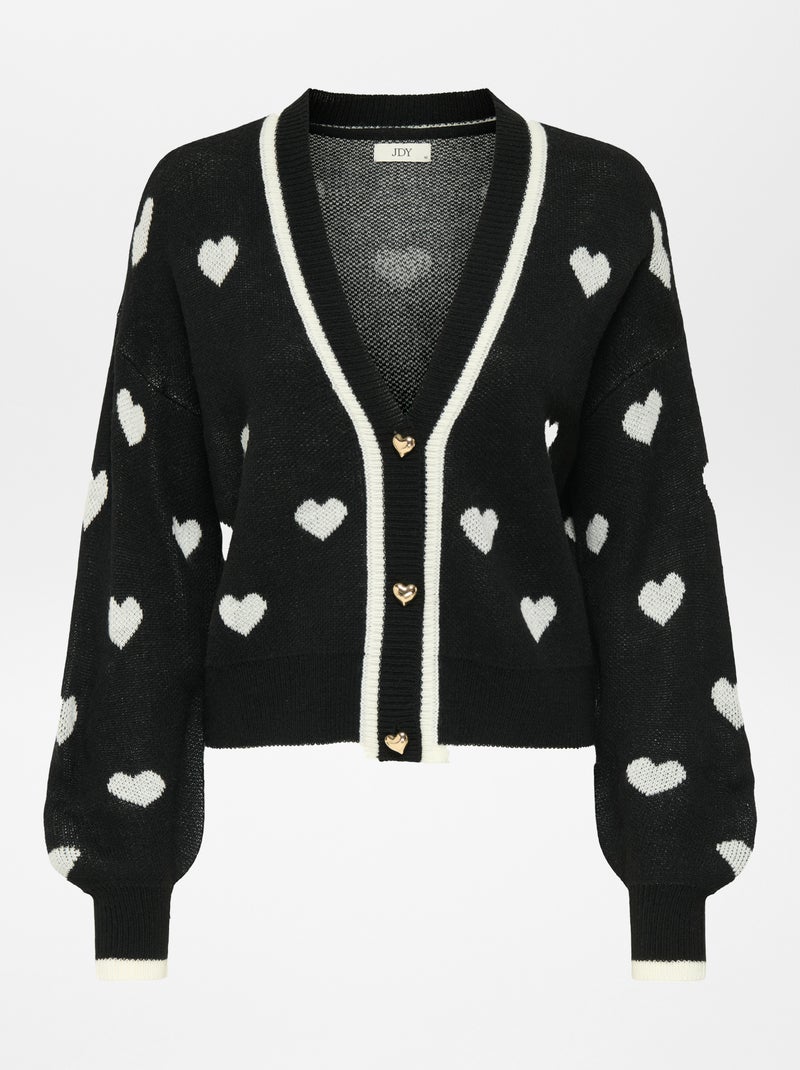 Gilet cœurs 'JDY' NOIR - Kiabi