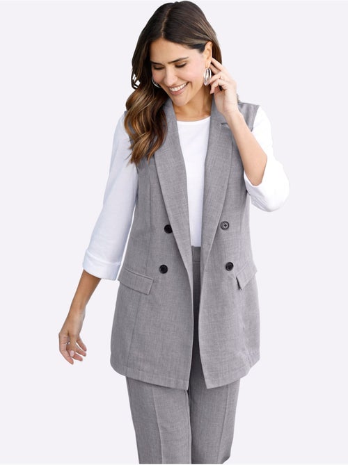 Gilet Col à Revers à Effet Affinant - Taille Standard - Moda Vilona - Kiabi