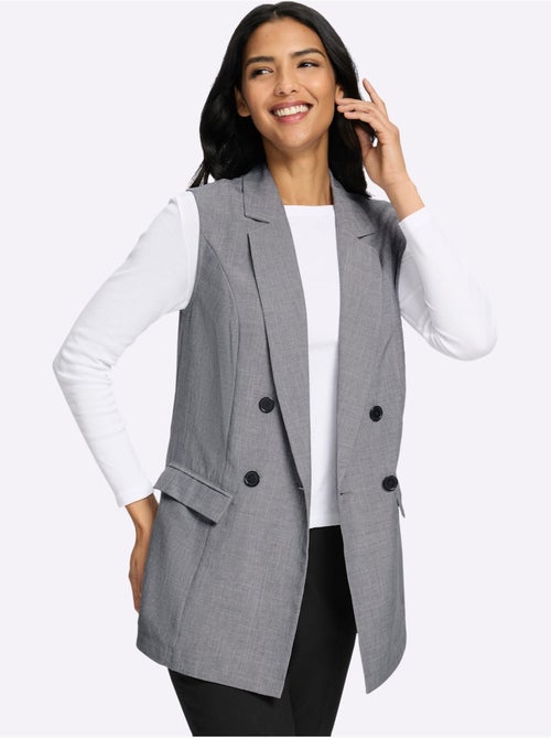 Gilet Col à Revers à Effet Affinant - Taille Standard - Moda Vilona - Kiabi