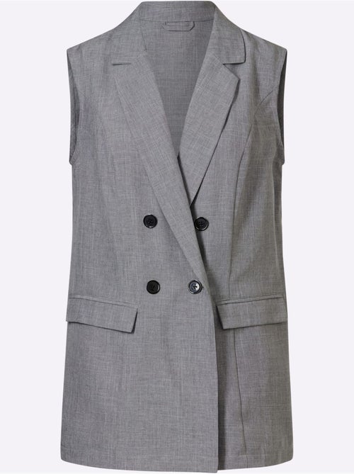 Gilet Col à Revers à Effet Affinant - Taille Standard - Moda Vilona - Kiabi