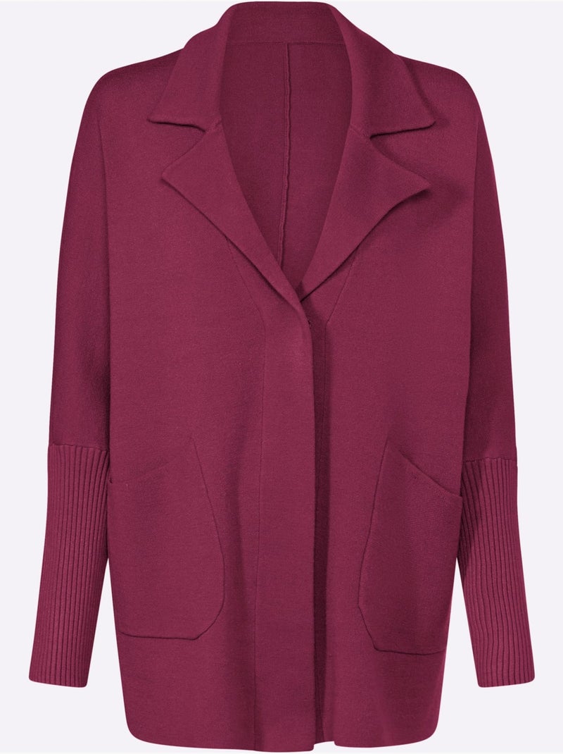 Gilet col à revers élégant - taille standard - helline Bordeaux - Kiabi