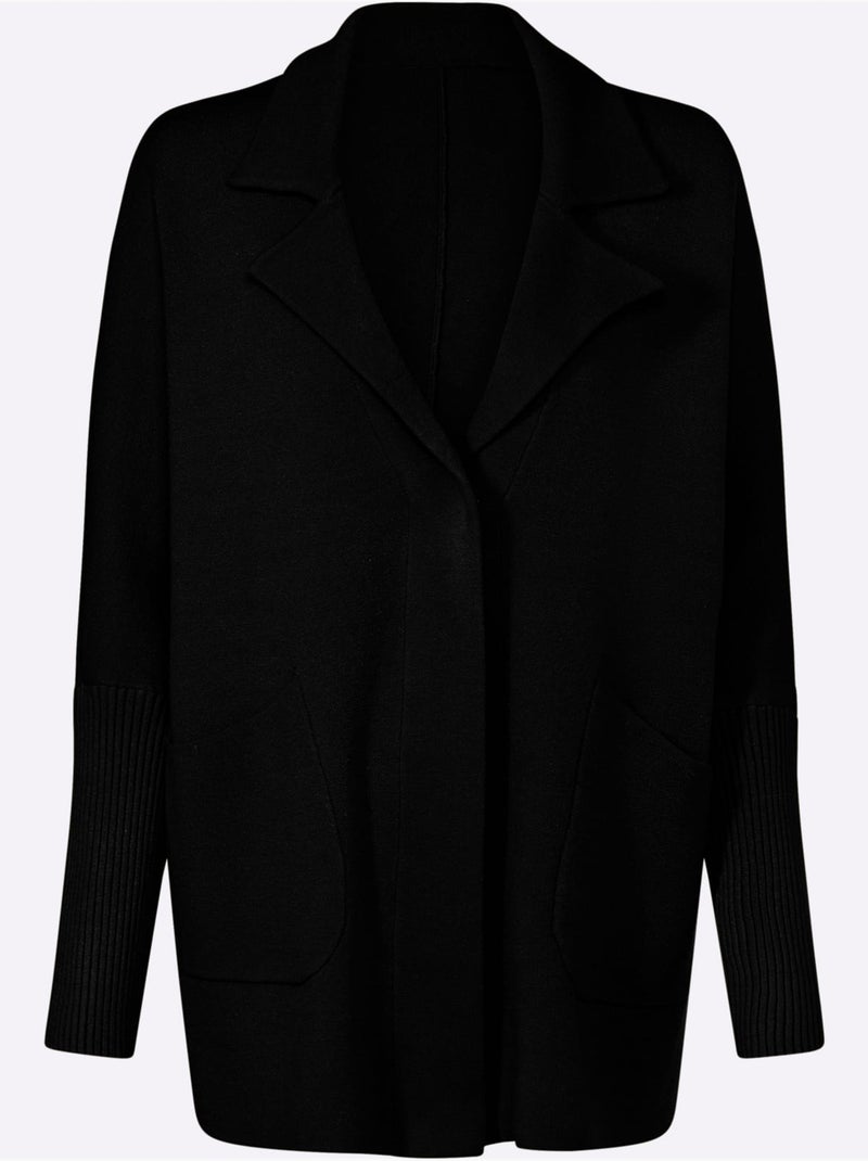 Gilet Col à Revers élégant - Taille Standard - helline Noir - Kiabi