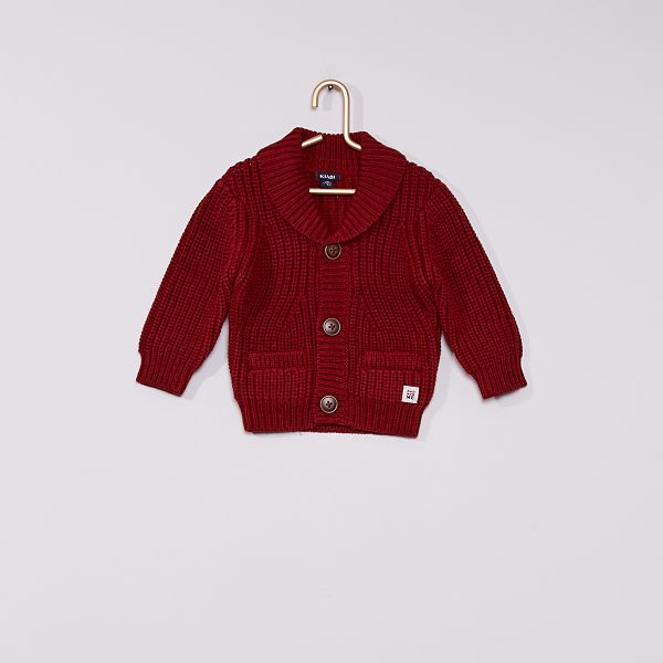 Gilet Col Chale Bebe Garcon Bordeaux Kiabi 12 00