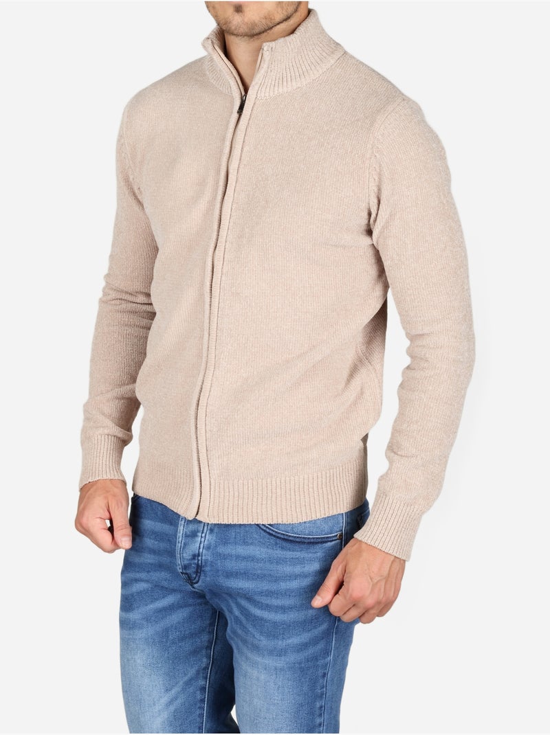 Gilet col montant - kenzarro Beige - Kiabi